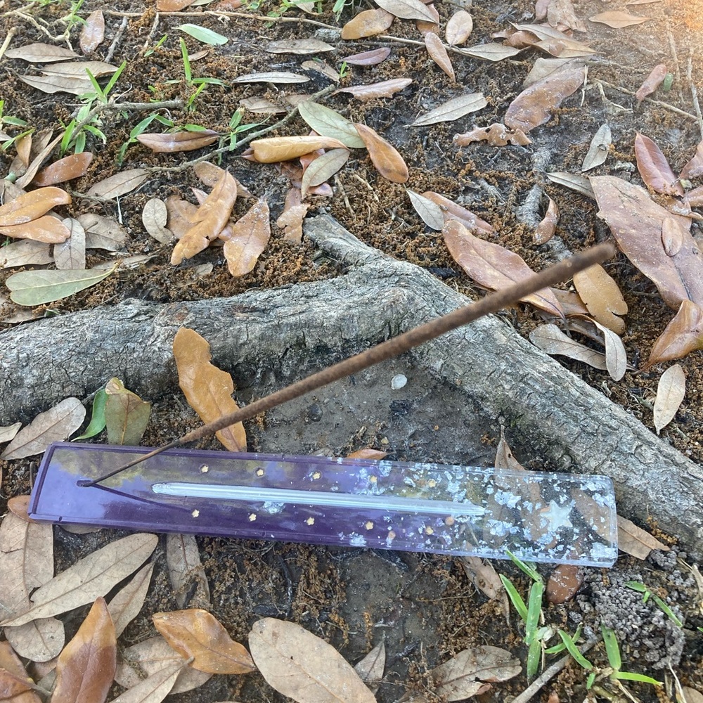 Purple and silver stars handmade Incense Stick Holder